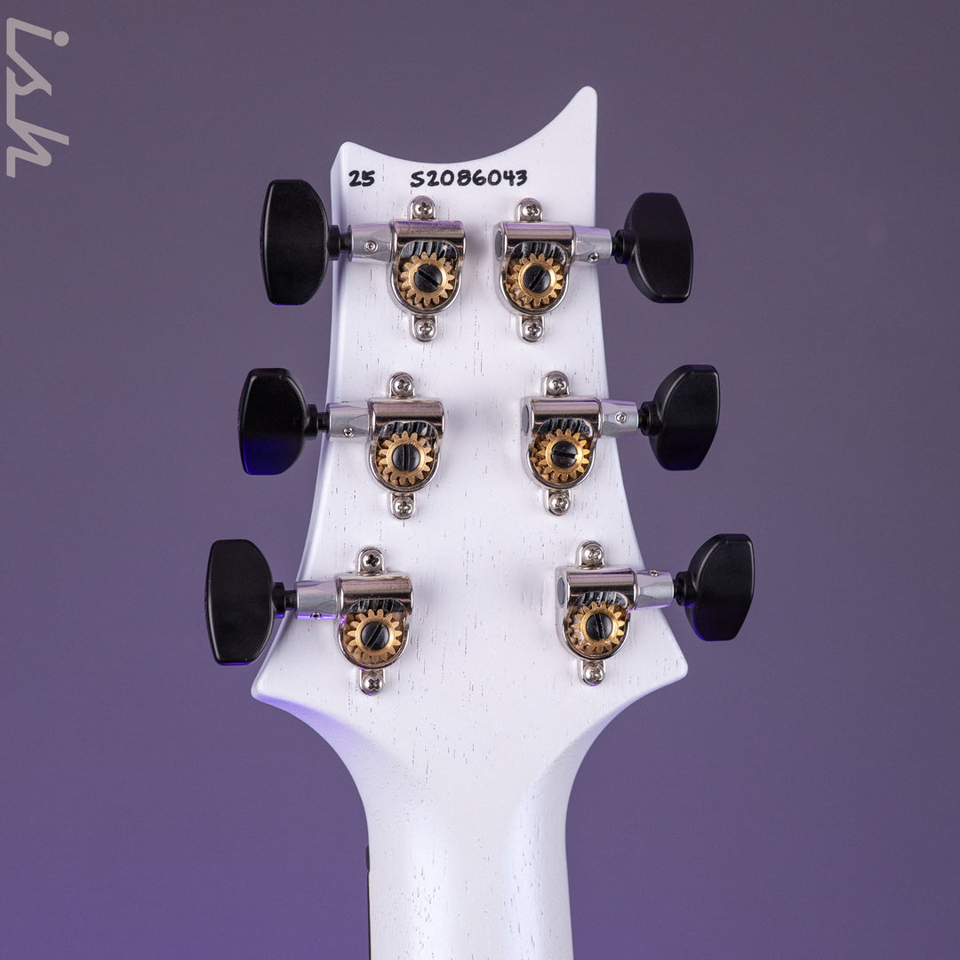 2025 PRS S2 Vela Semi-Hollow Pearl White Satin w/ Locking Tuners