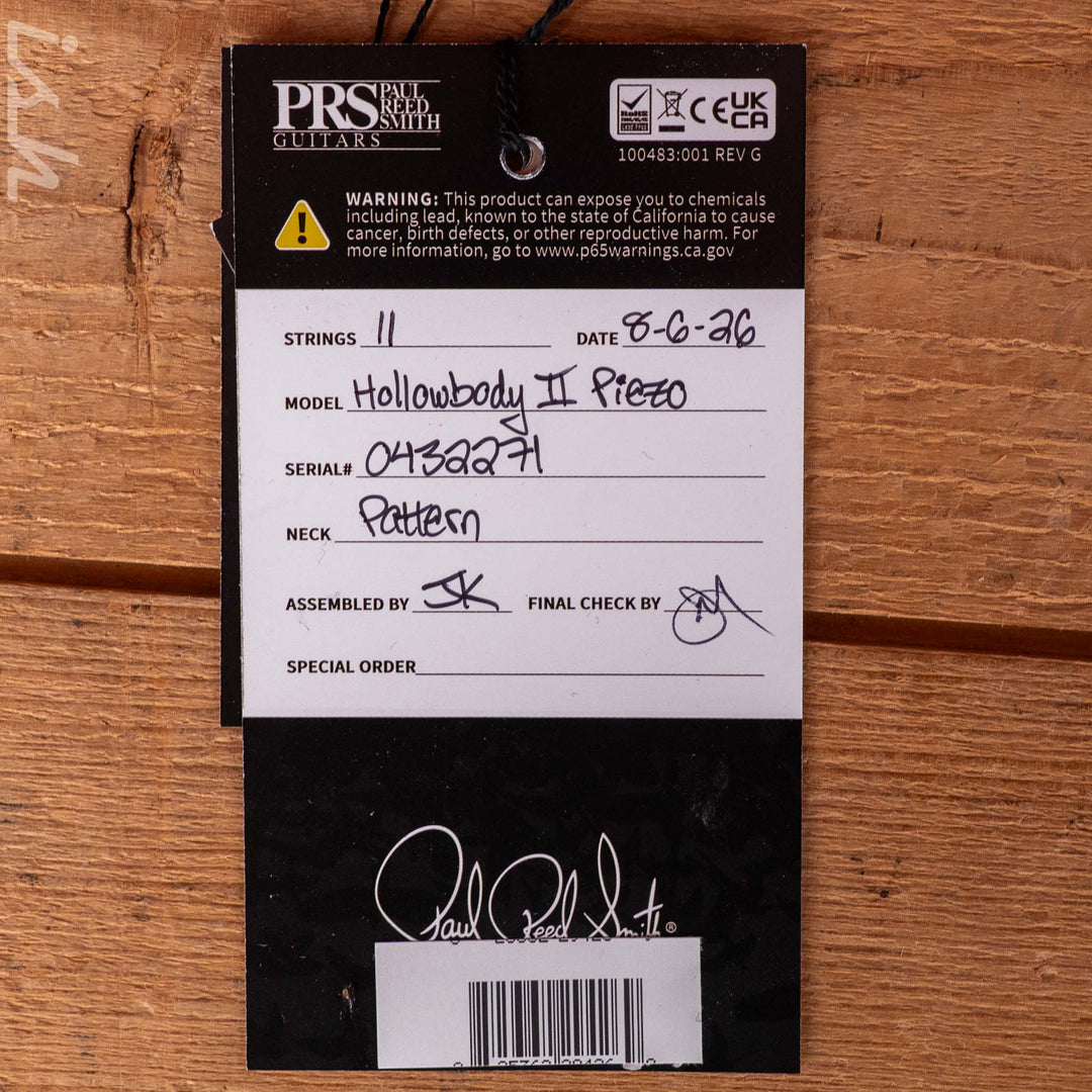 PRS Hollowbody II Piezo Tiger Eye