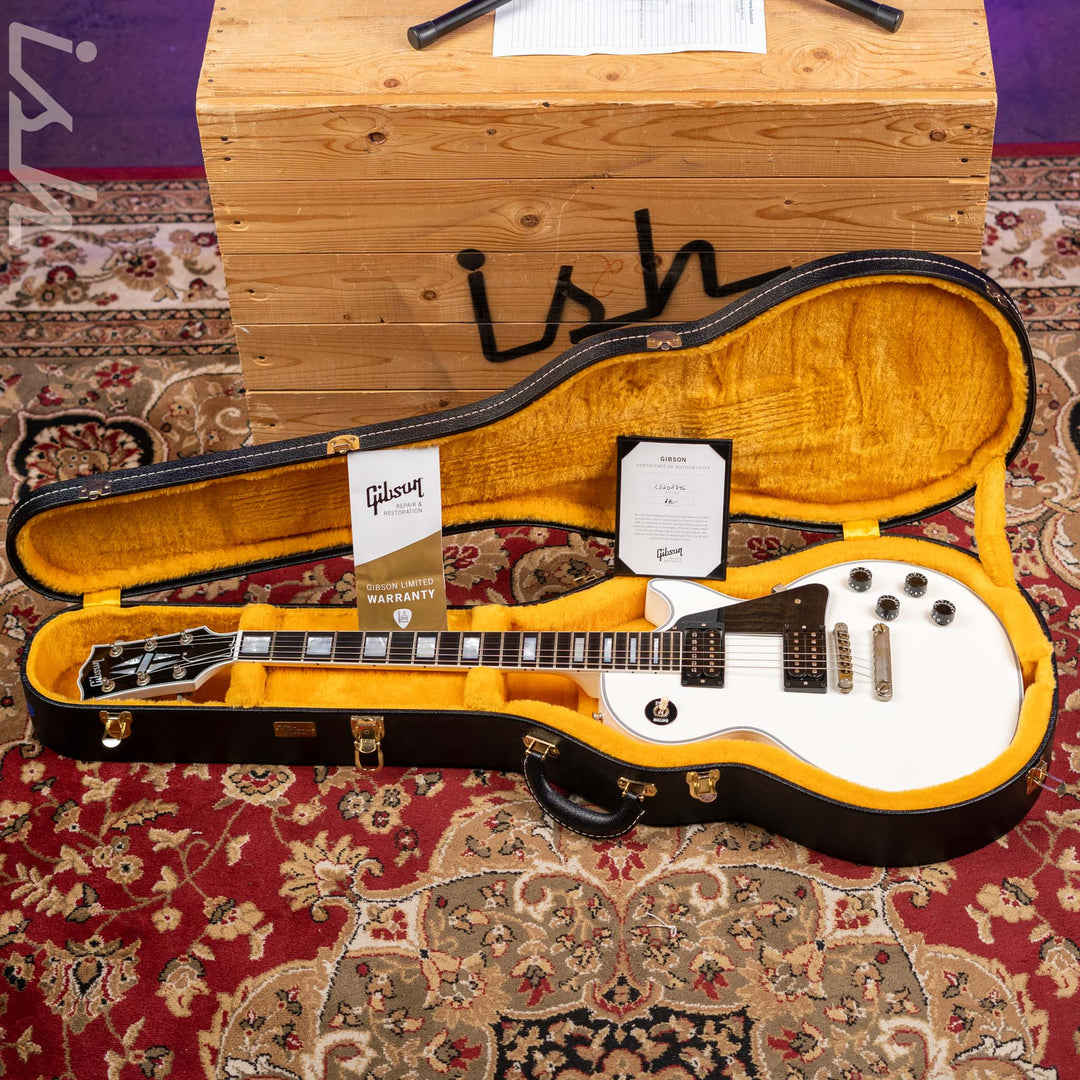 2022 Gibson Les Paul Custom White - Headstock Repair