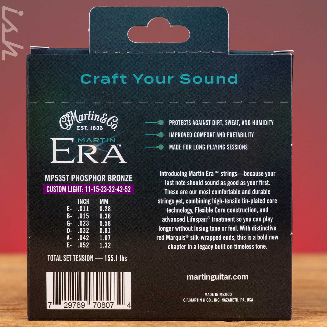 Martin MP535T Era™ Treated Acoustic Guitar Strings - 11-52 Custom Light