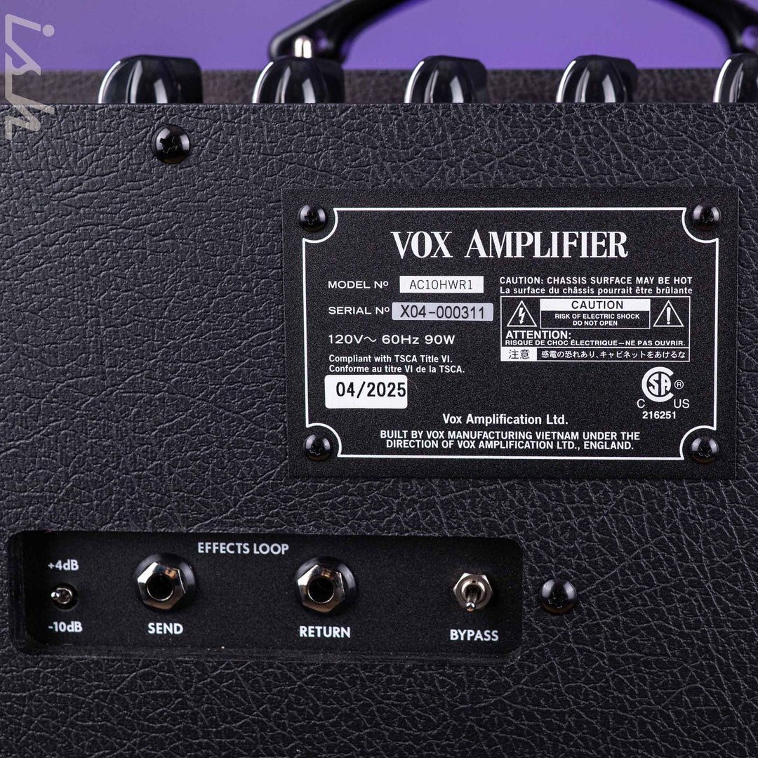 2025 Vox AC10 Hand-Wired 10-watt 1 x 12-inch Tube Combo