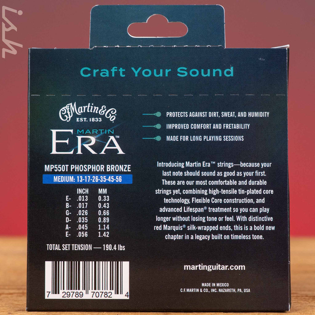 Martin MP550T Era™ Treated Acoustic Guitar Strings - 13-56 Medium