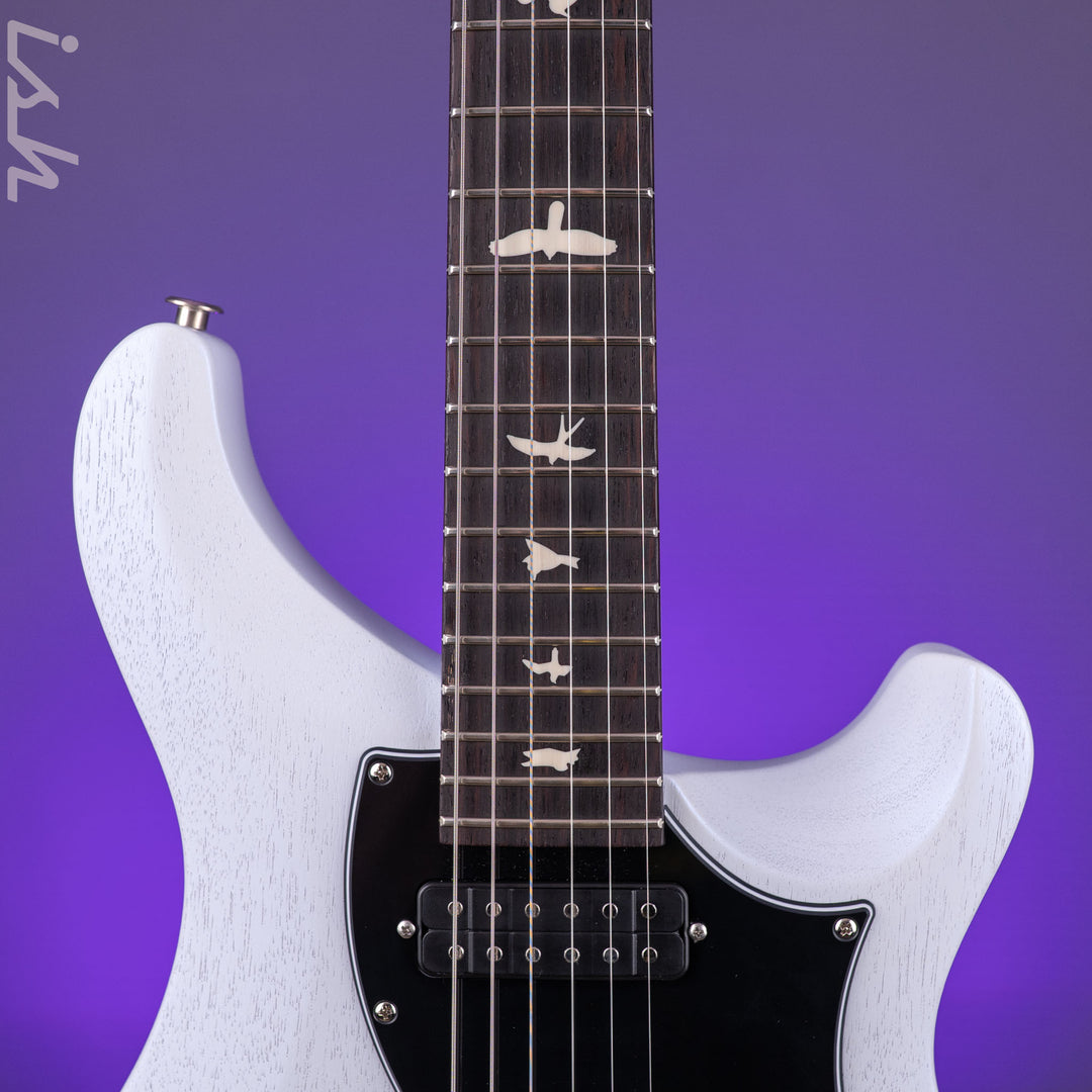 2025 PRS S2 Vela Semi-Hollow Pearl White Satin w/ Locking Tuners