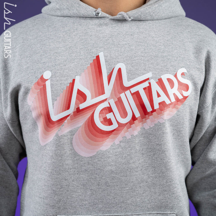 Ish Guitars 3D Logo Hoodie Light Grey
