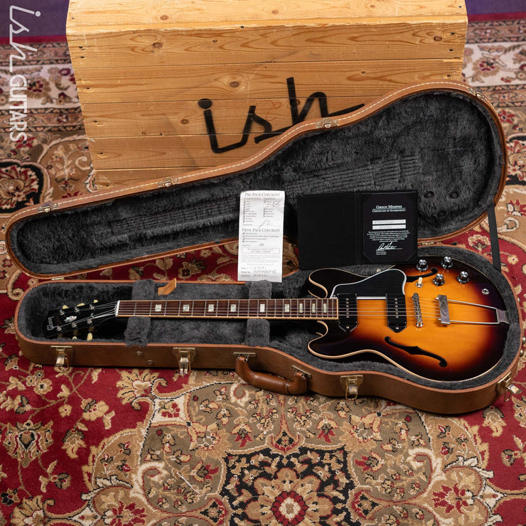 2014 Gibson Memphis ES-390 P90 Dark Sunburst