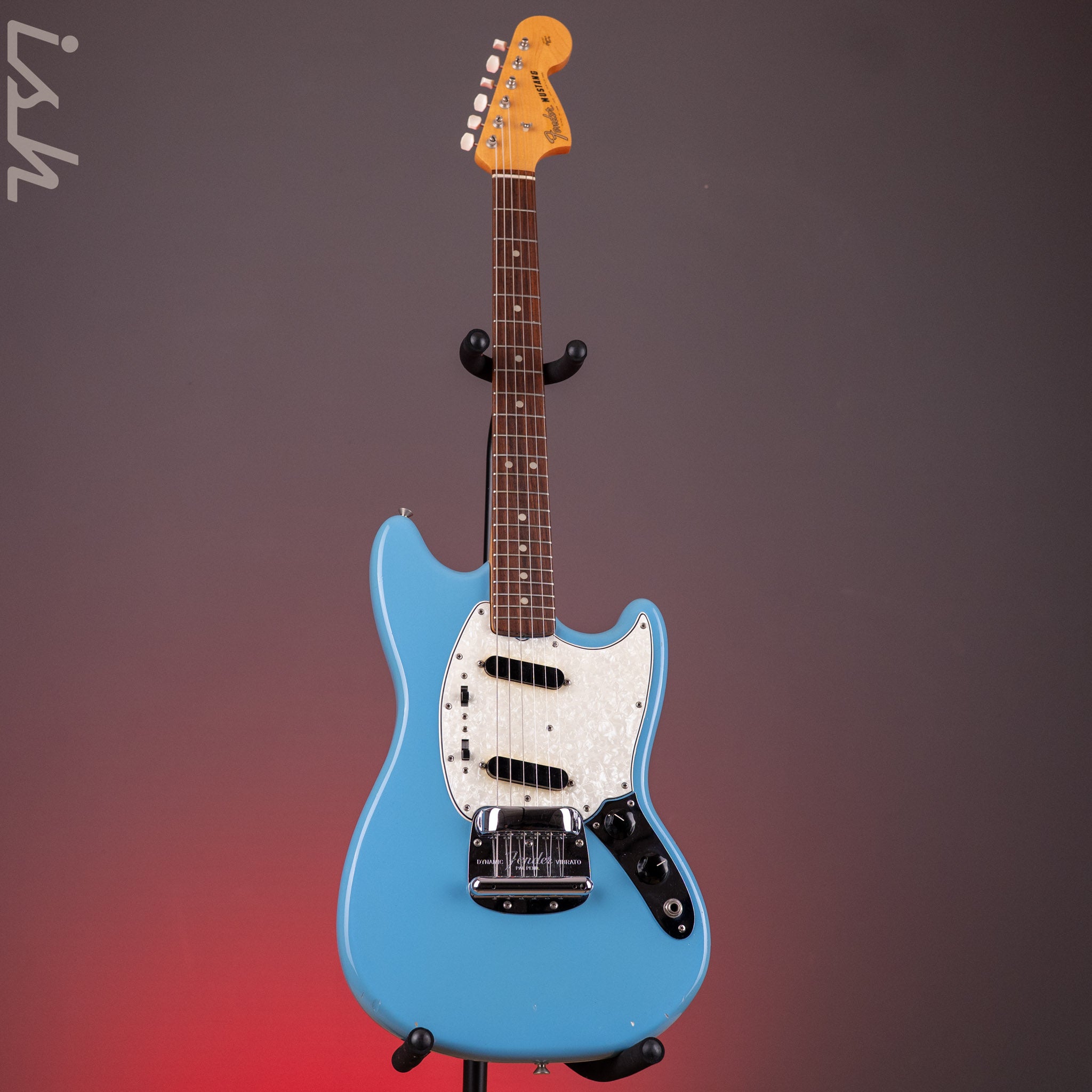 1965 Fender Mustang Daphne Blue – Ish Guitars