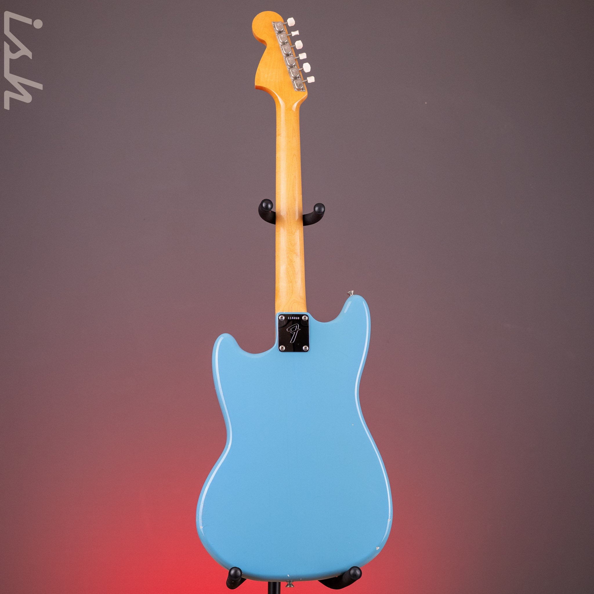 1965 Fender Mustang Daphne Blue – Ish Guitars