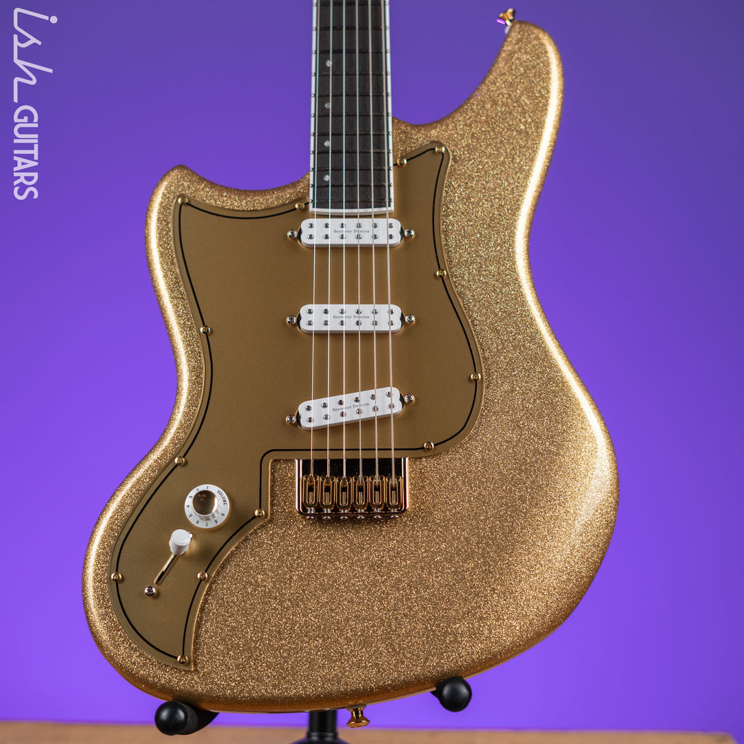 Kauer Electroliner Left-Handed Custom Guitar Sahara Gold Flake