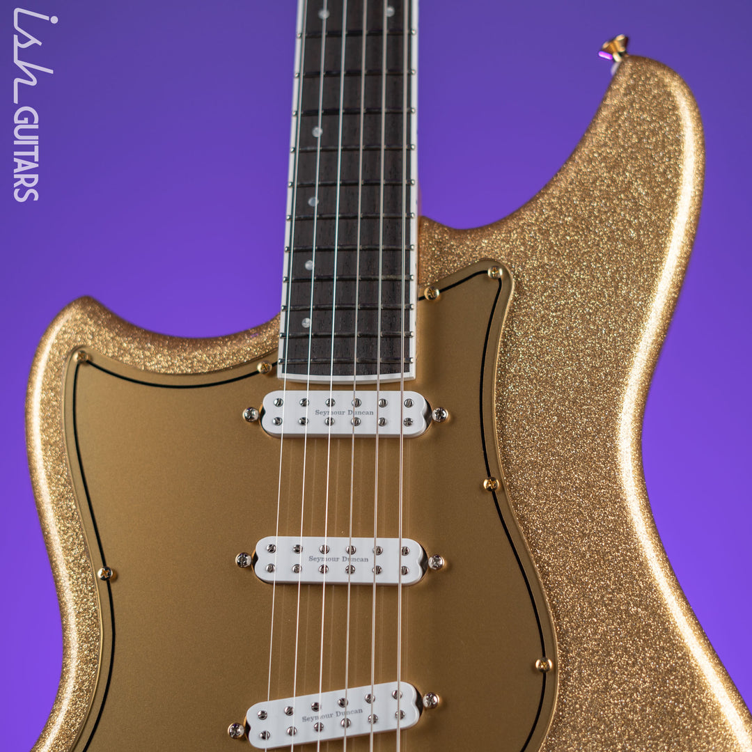 Kauer Electroliner Left-Handed Custom Guitar Sahara Gold Flake