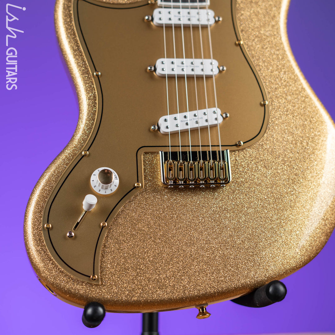 Kauer Electroliner Left-Handed Custom Guitar Sahara Gold Flake