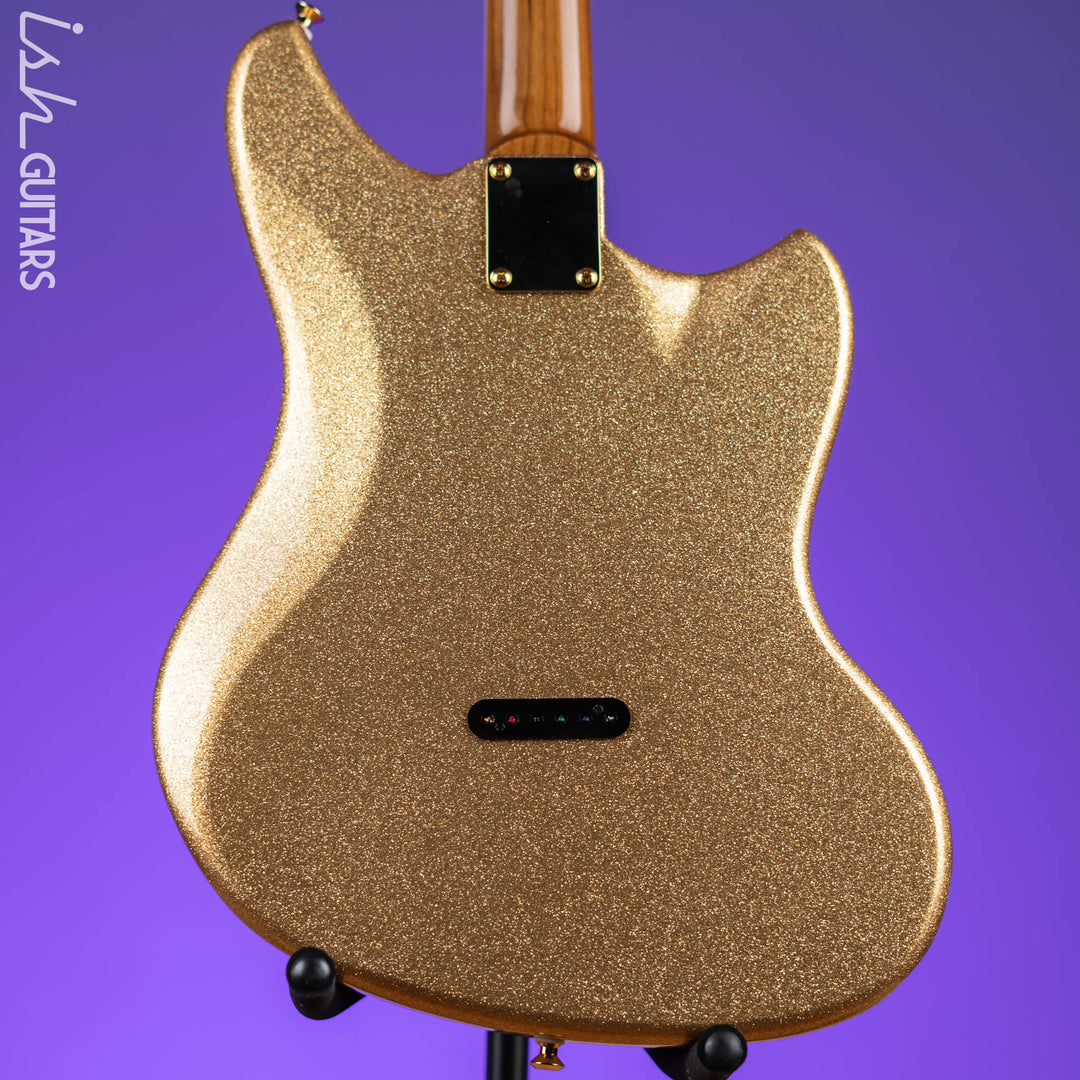 Kauer Electroliner Left-Handed Custom Guitar Sahara Gold Flake