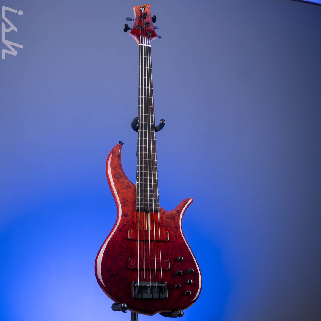 F Bass BN5 Burled Maple Dark Auburn Fade