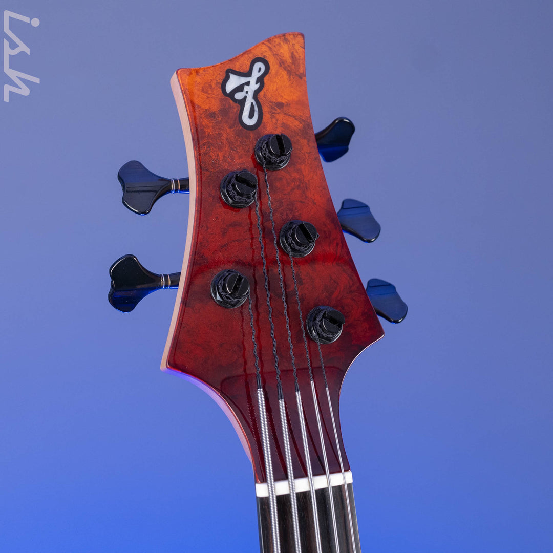 F Bass BN5 Burled Maple Dark Auburn Fade