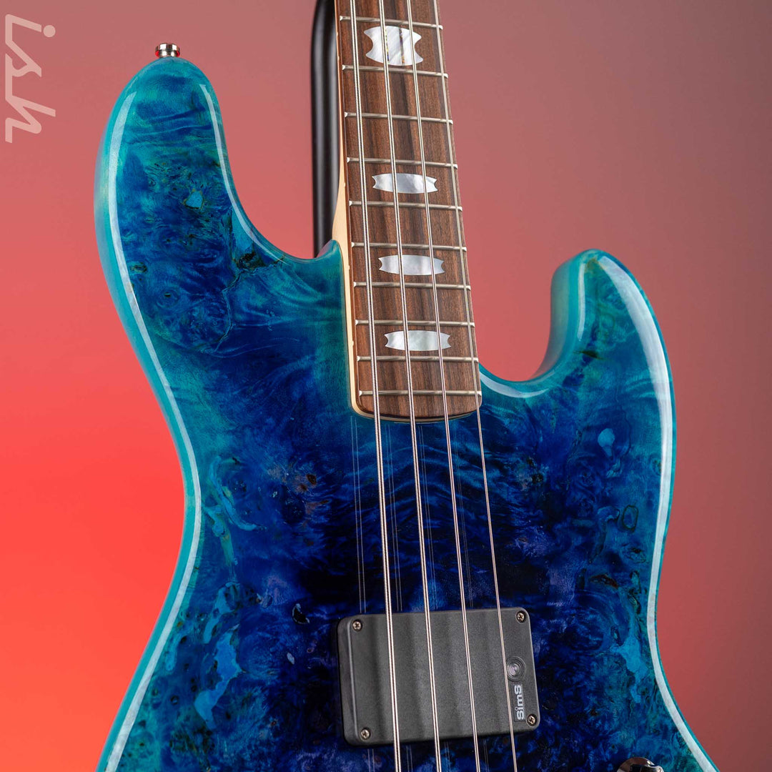 2020 Spector Coda P 4 String Bass Sims Super Quad Tsunami Blue