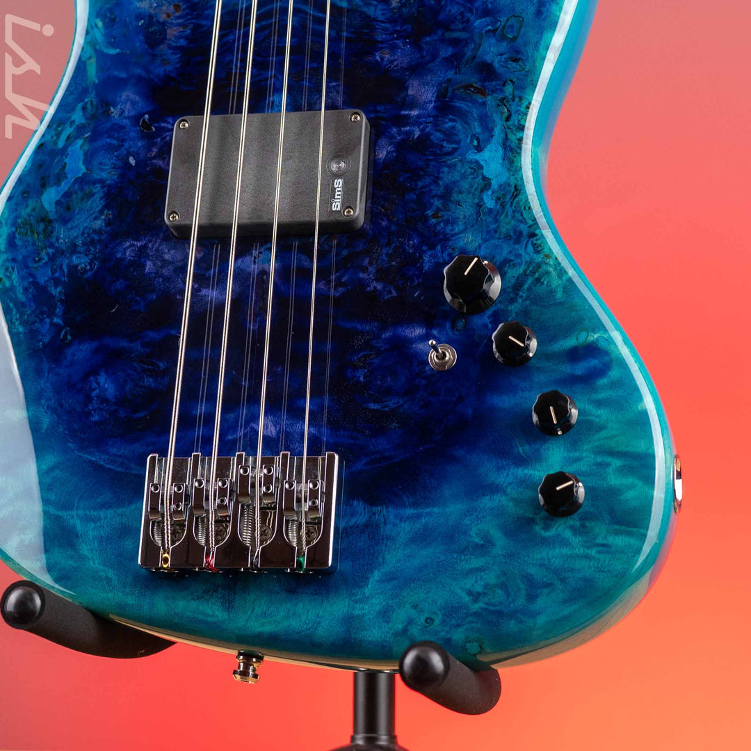 2020 Spector Coda P 4 String Bass Sims Super Quad Tsunami Blue