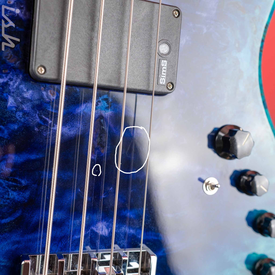 2020 Spector Coda P 4 String Bass Sims Super Quad Tsunami Blue