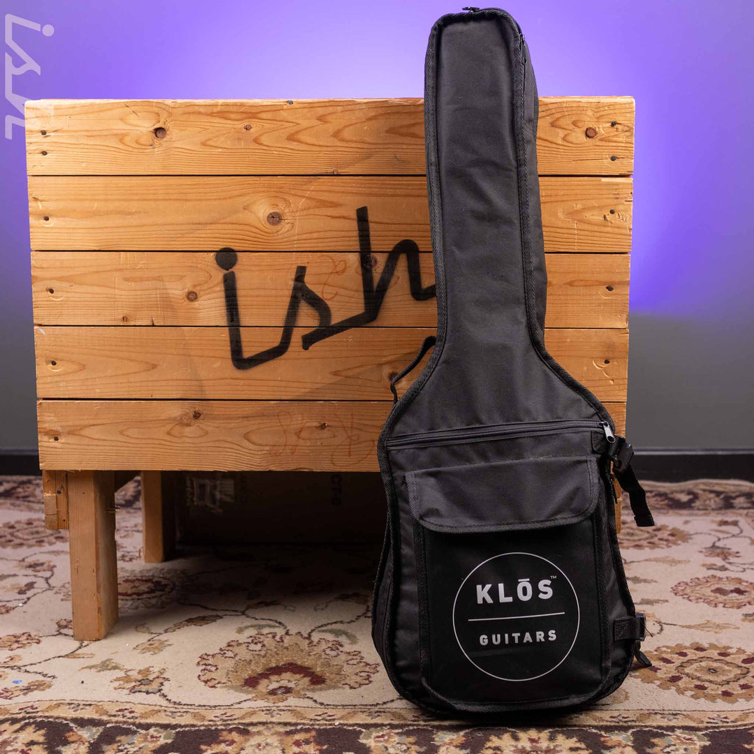 Klos Travel Hybrid Travel Guitar Black Carbon Fiber