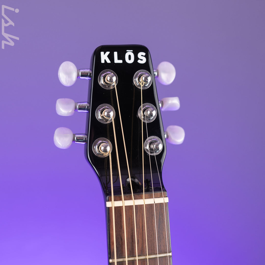 Klos Travel Hybrid Travel Guitar Black Carbon Fiber
