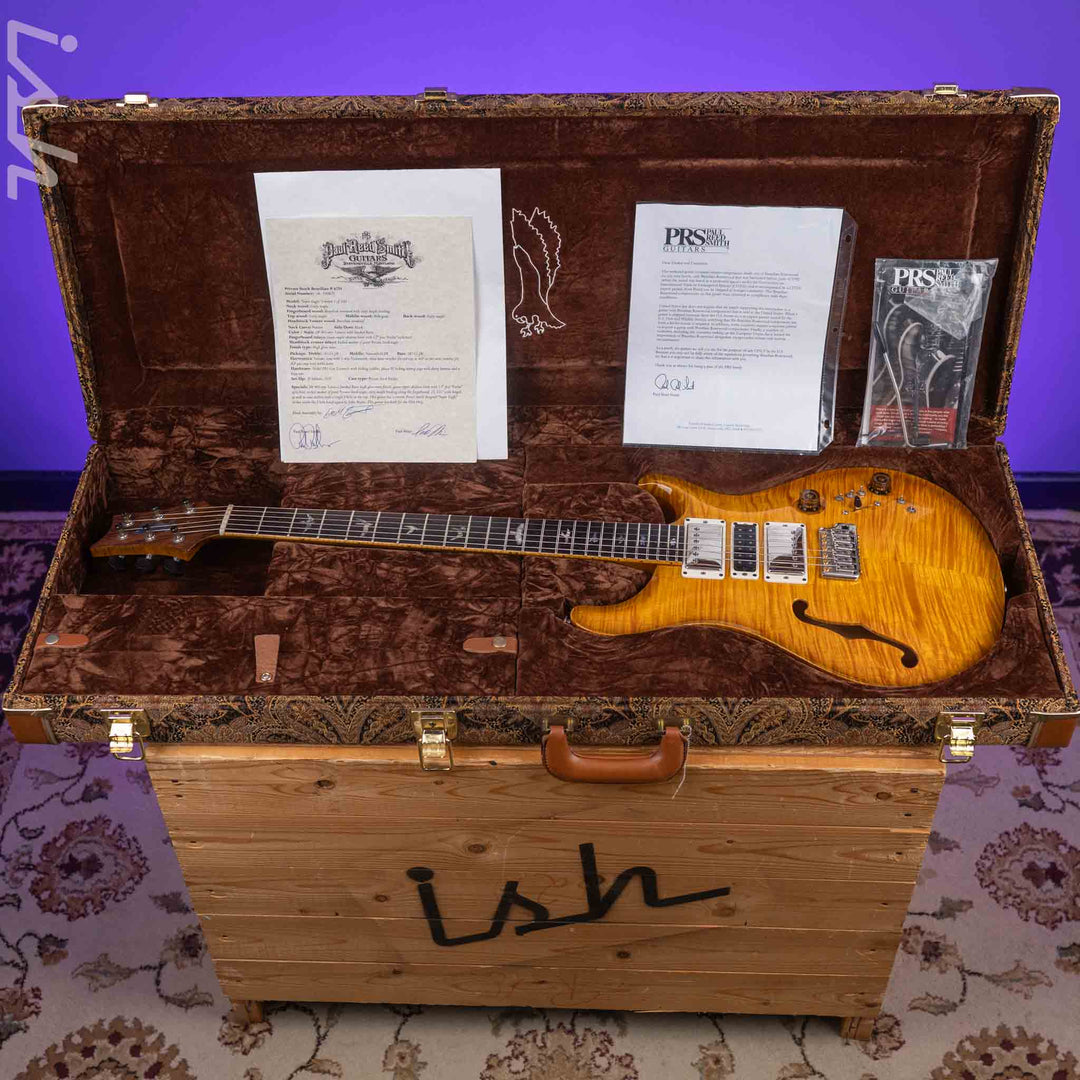 2016 PRS Private Stock Super Eagle Semi-Hollow Limited 1 of 100 John Mayer McCarty Tobacco with Smoked Burst