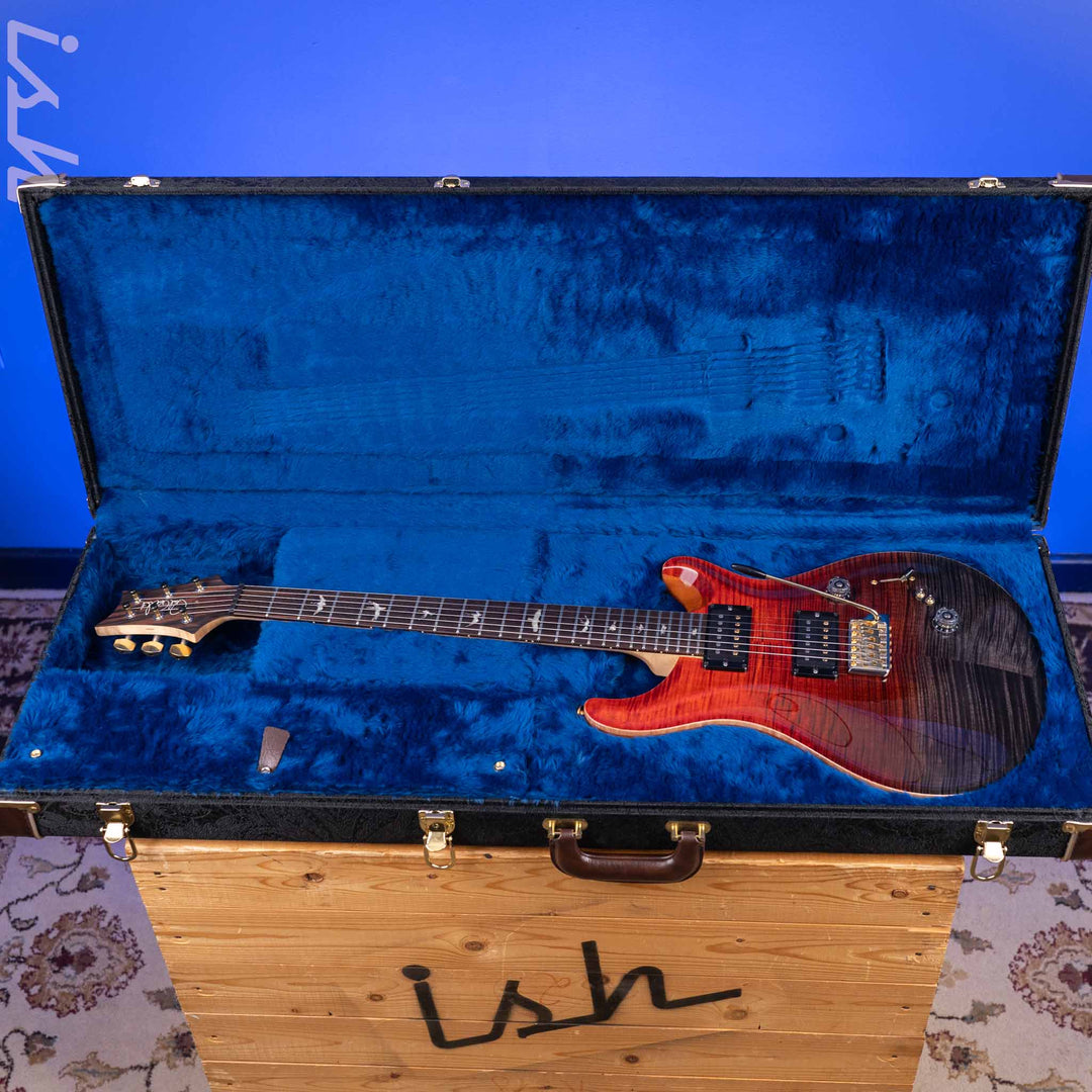 2016 PRS Wood Library Custom 24-08 10-Top Grey Black to Fire Red Fade