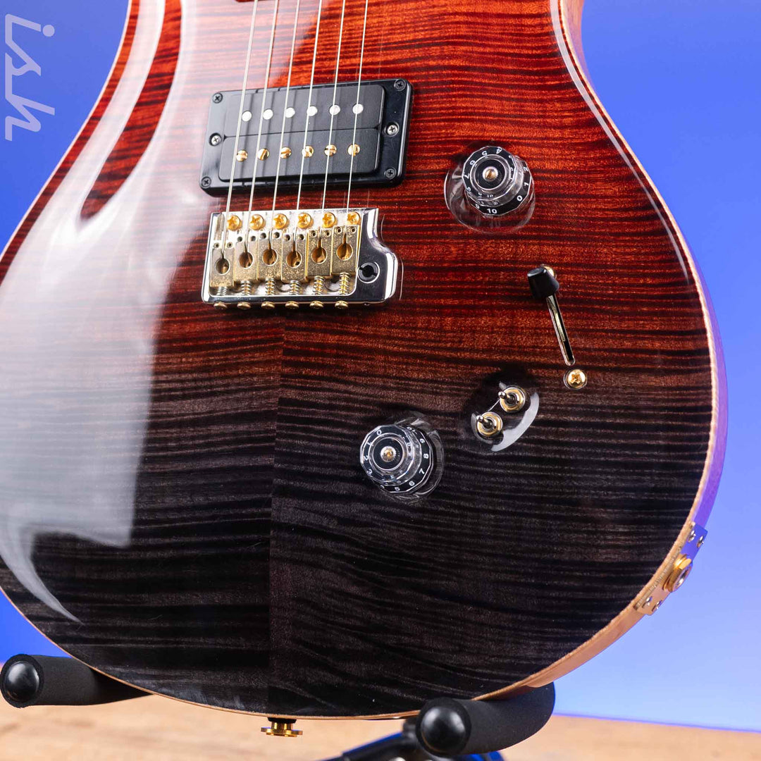2016 PRS Wood Library Custom 24-08 10-Top Grey Black to Fire Red Fade