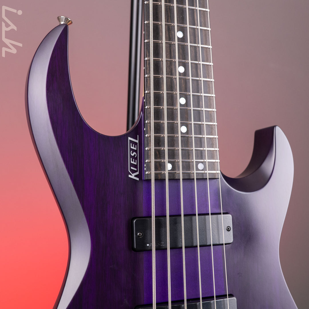 2015 Kiesel Vader 6-String Short Scale Bass Purple