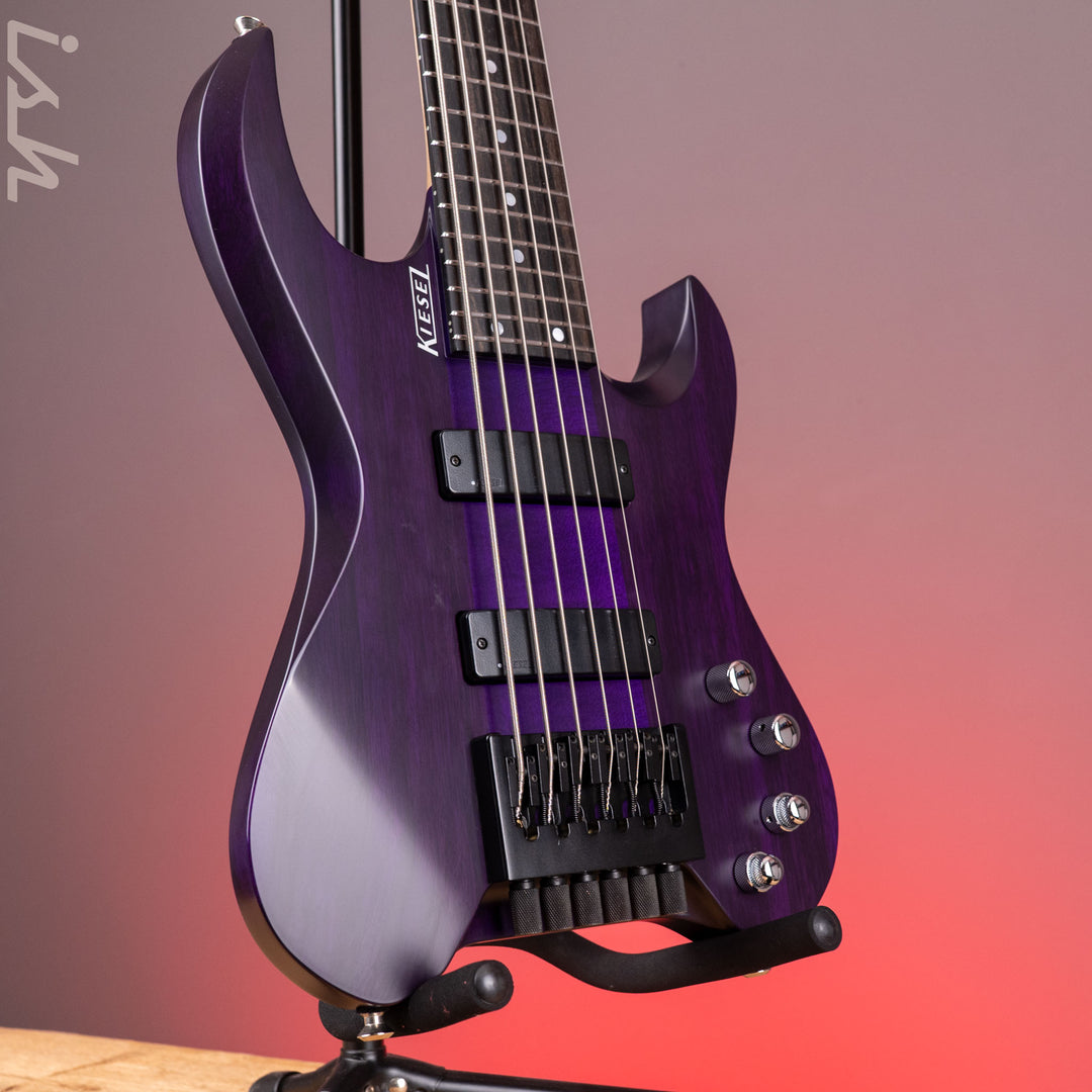 2015 Kiesel Vader 6-String Short Scale Bass Purple