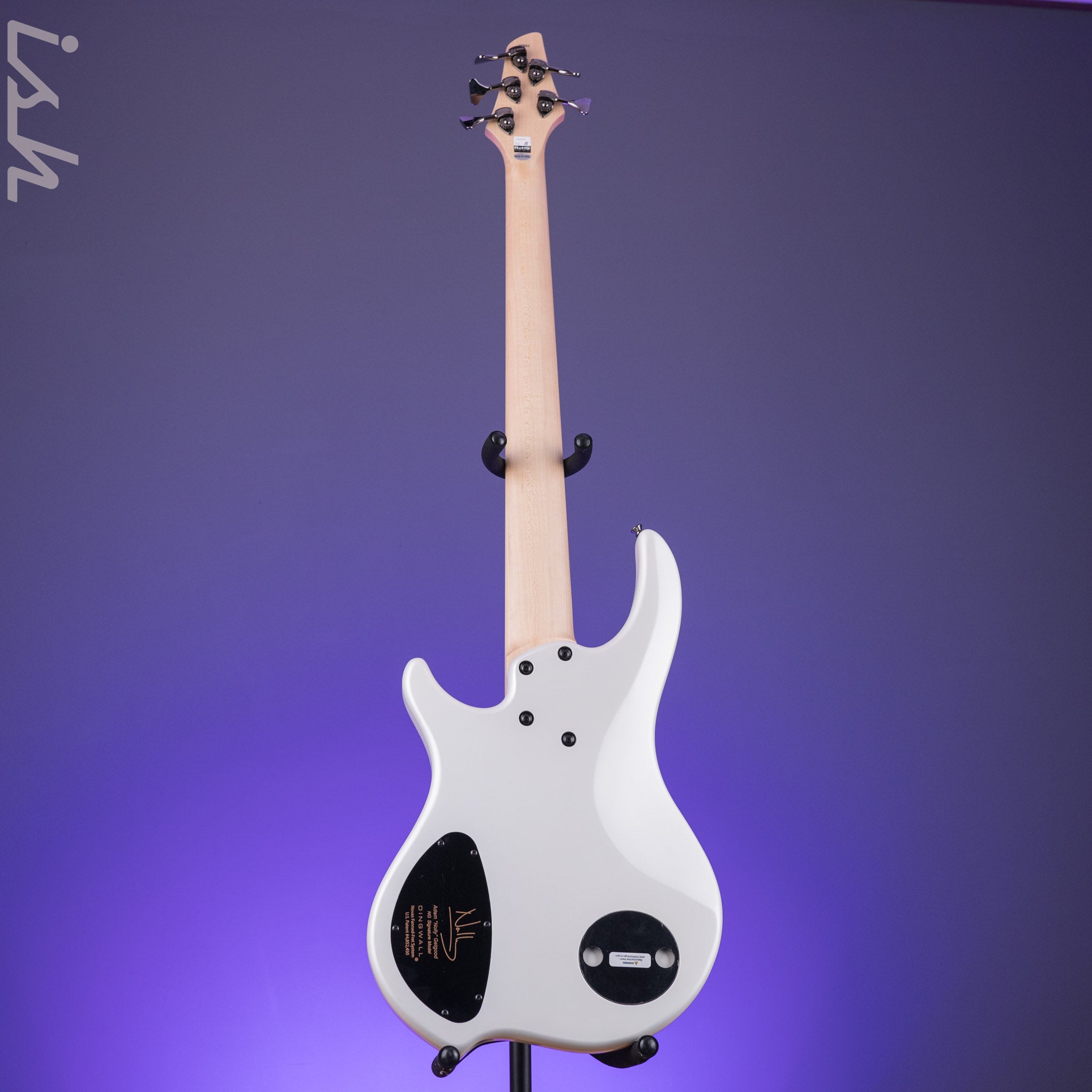 Dingwall NG-3 5-String Bass Matte Ducati Pearl White – Ish Guitars