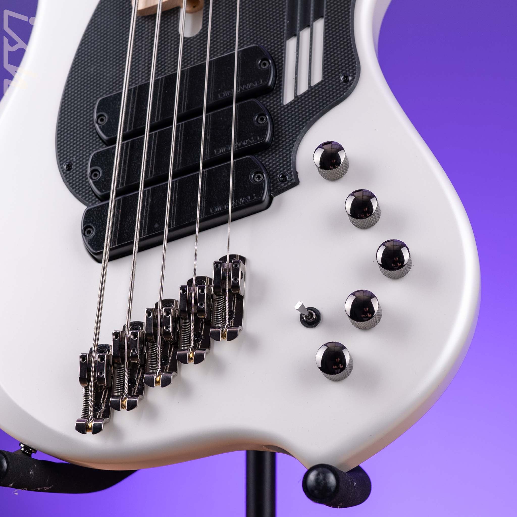 Dingwall NG-3 5-String Bass Matte Ducati Pearl White – Ish Guitars