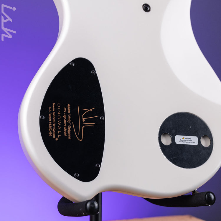 Dingwall NG-3 5-String Bass Matte Ducati Pearl White – Ish Guitars