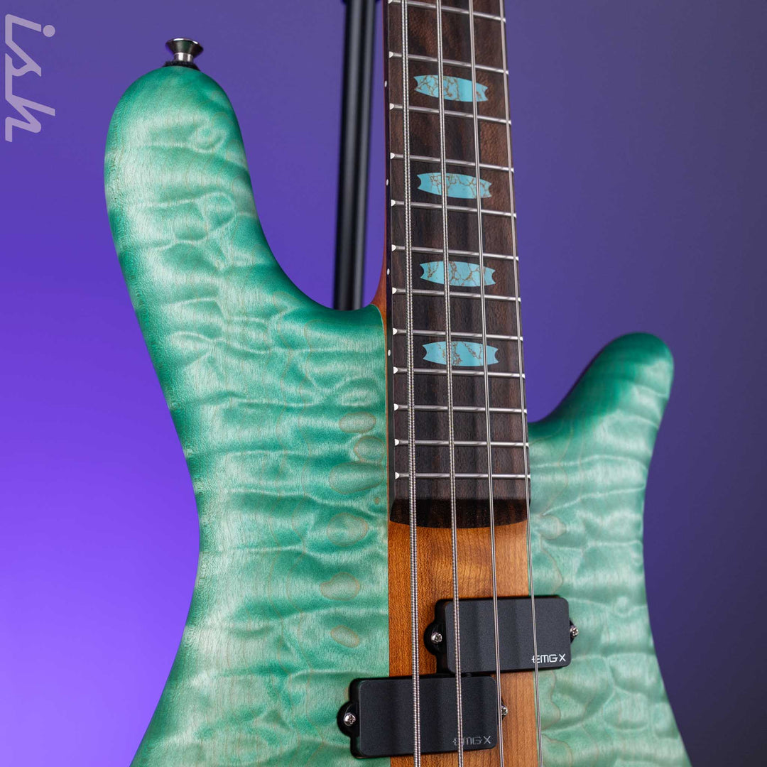 Spector USA NS-2 4-String Walnut Body Turquoise Tide