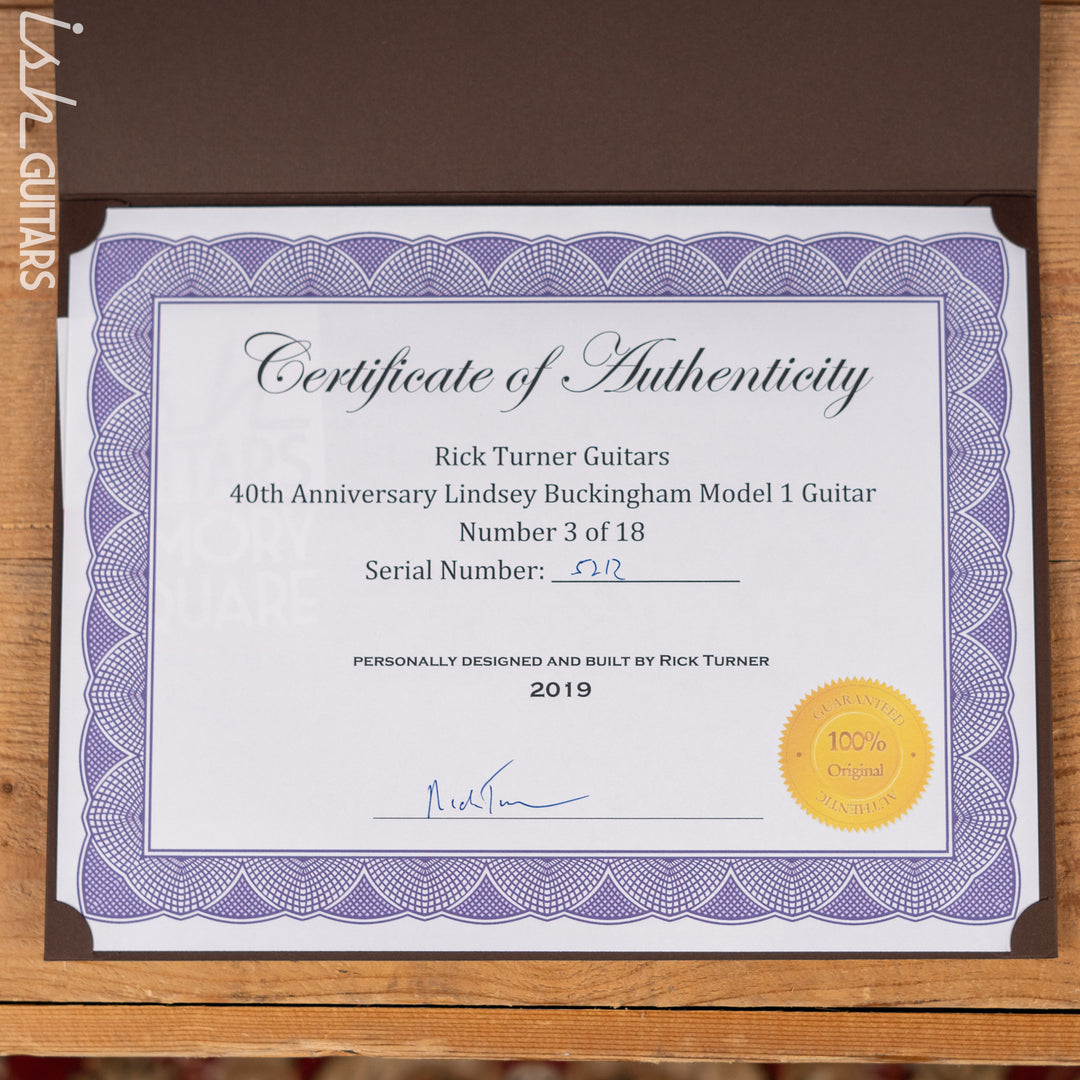 2019 Rick Turner 40th Anniversary Signed by Lindsey Buckingham