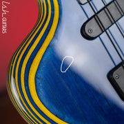 2020 Ritter Raptor 4 String Bass Guitar Blue Yellow High Density Ply