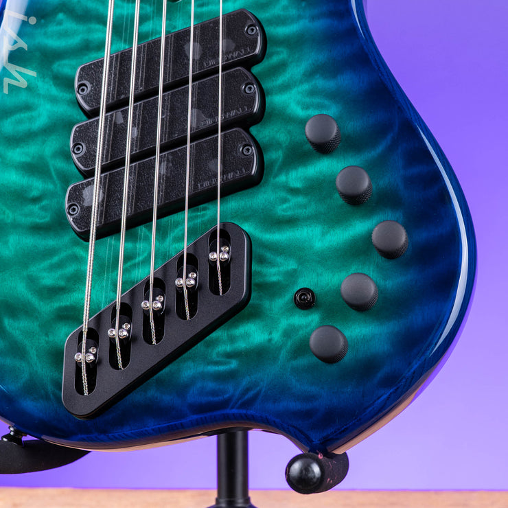 Dingwall Combustion 5-String Bass Whalepoolburst Pau Ferro Fretboard