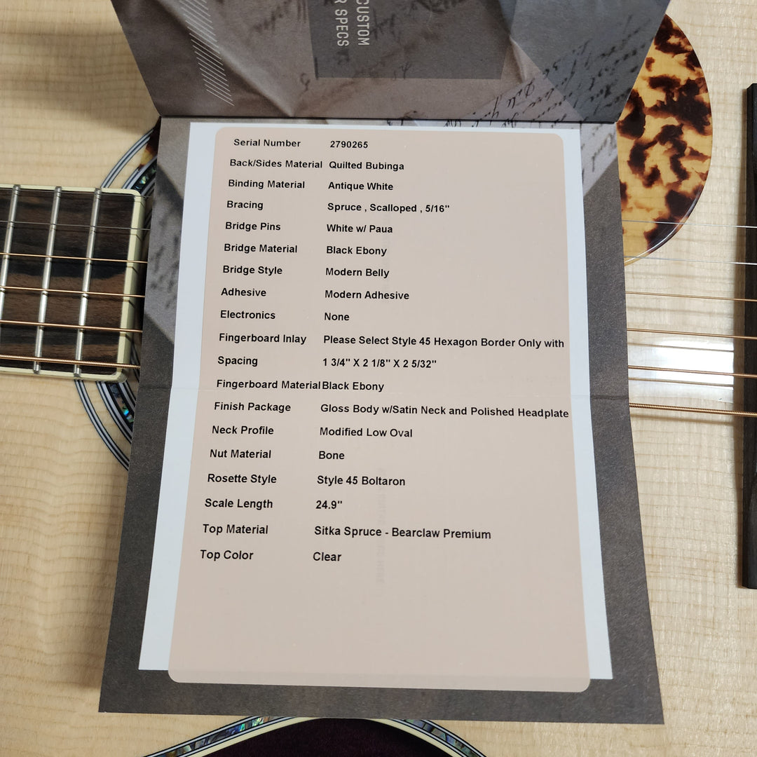 2023 Martin 000-41 Style Custom Shop - Bearclaw Spruce / Quilted Bubinga