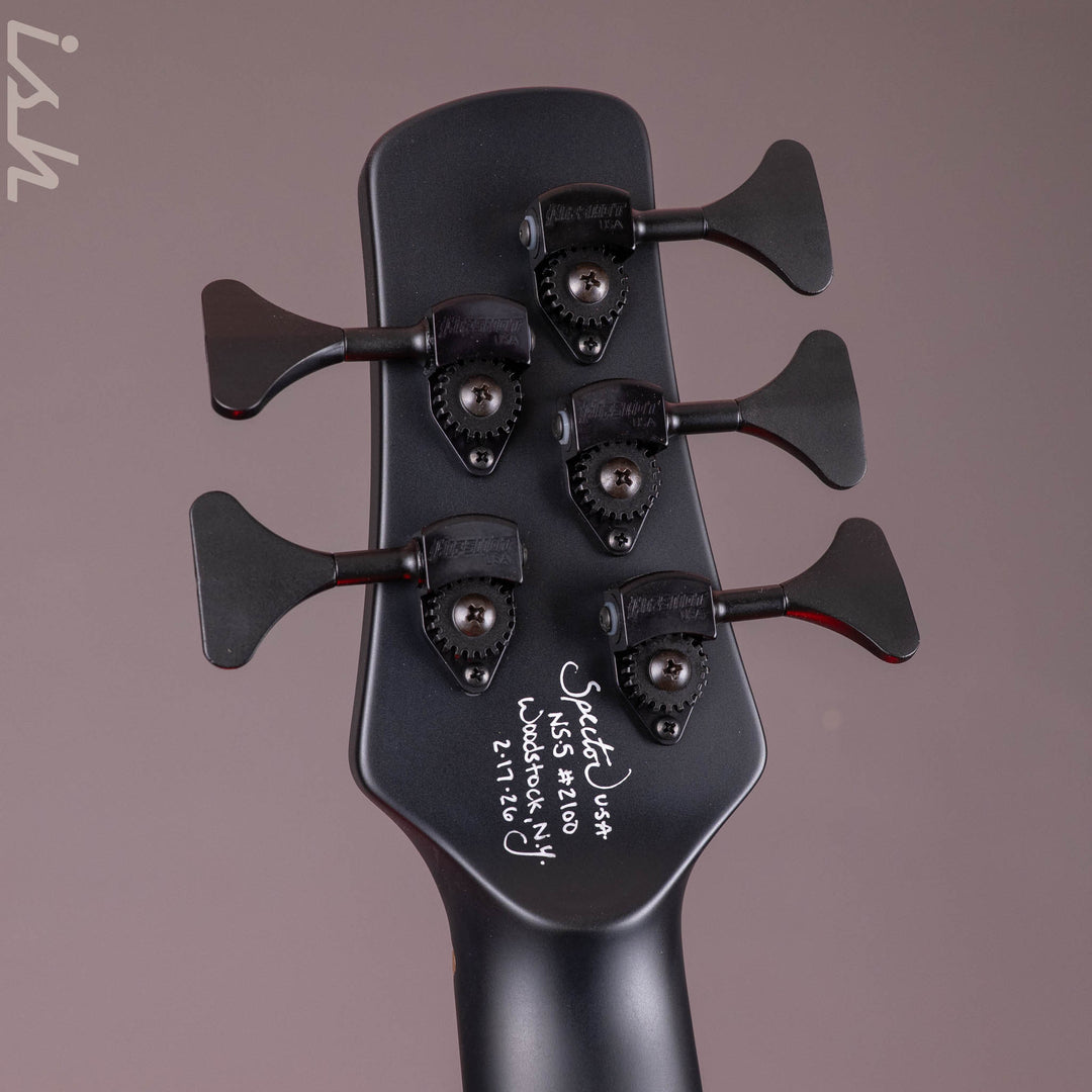 Spector USA NS-5 Matte Black with Blue and White Dots/Drips