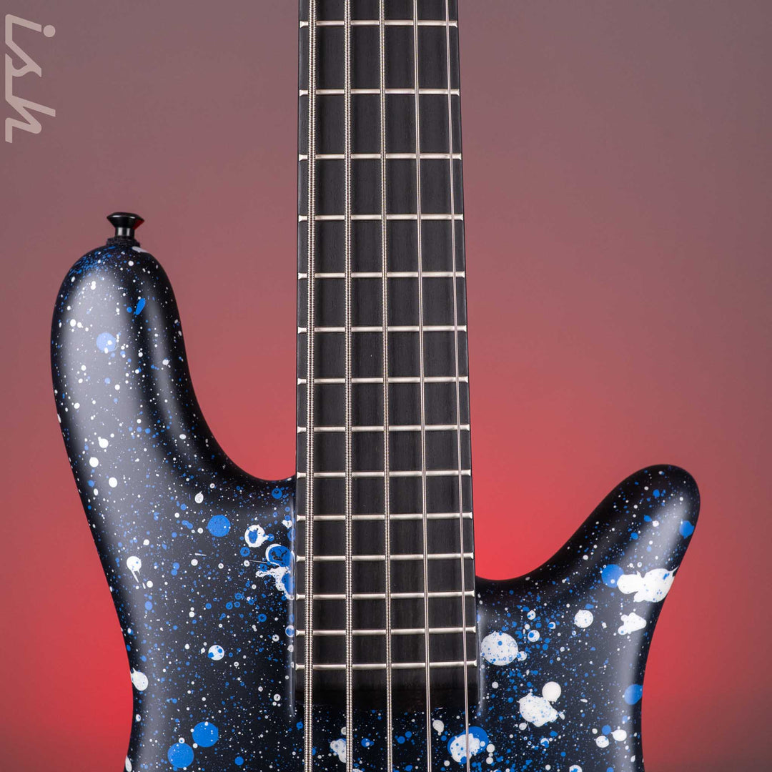 Spector USA NS-5 Matte Black with Blue and White Dots/Drips