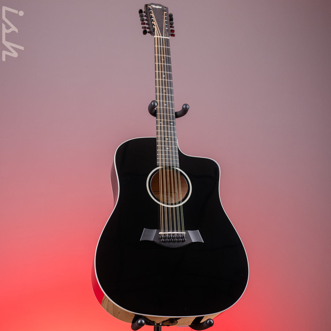 2019 Taylor Custom 250ce-BLK DLX 12-String Acoustic-Electric Guitar