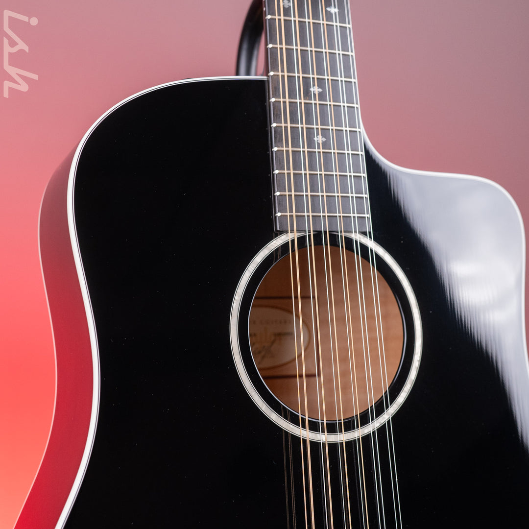 2019 Taylor Custom 250ce-BLK DLX 12-String Acoustic-Electric Guitar