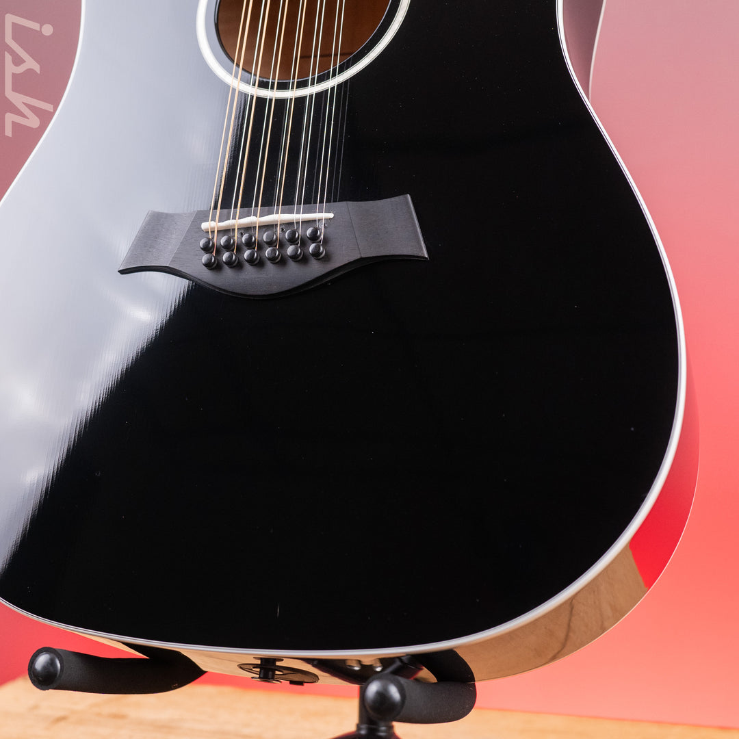 2019 Taylor Custom 250ce-BLK DLX 12-String Acoustic-Electric Guitar