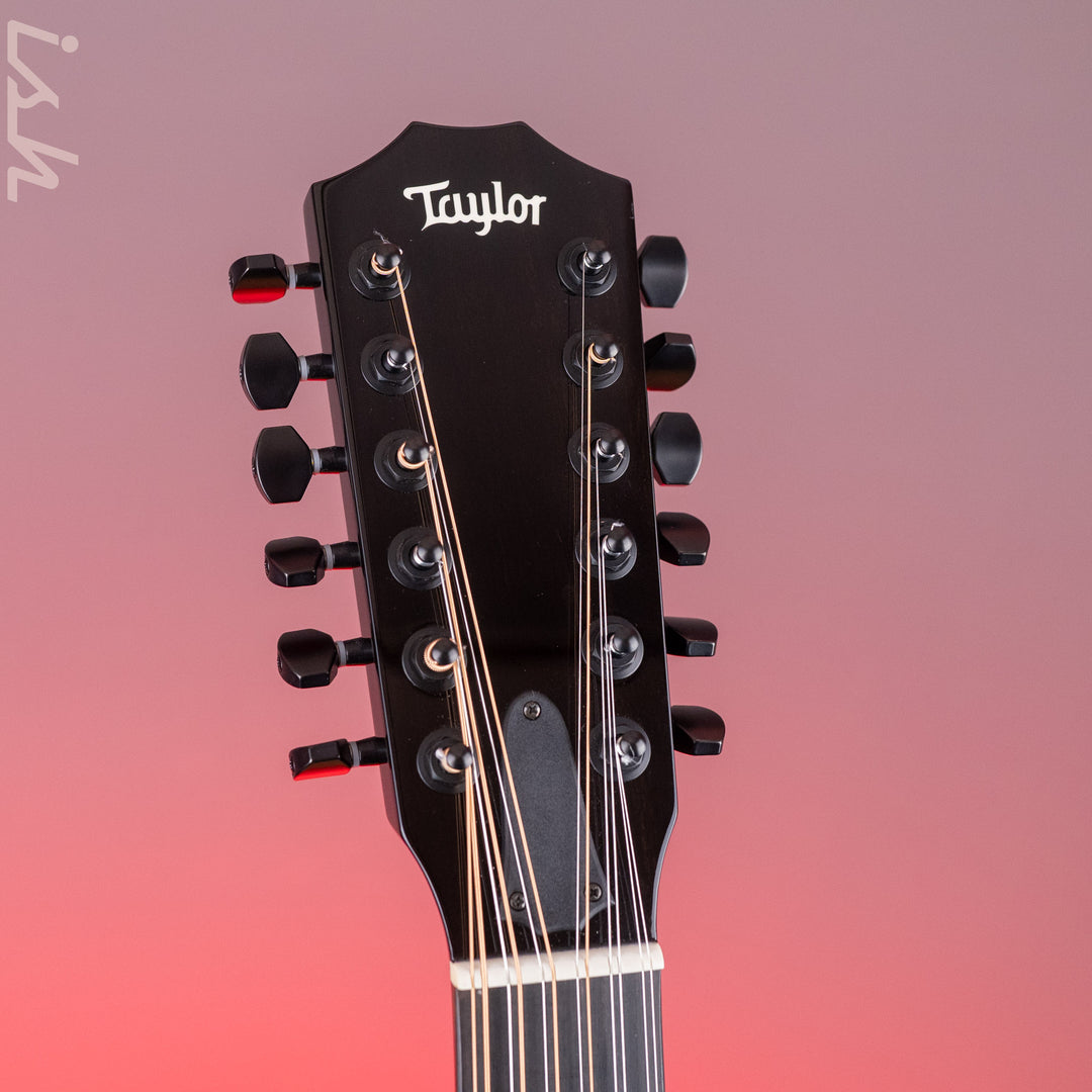 2019 Taylor Custom 250ce-BLK DLX 12-String Acoustic-Electric Guitar