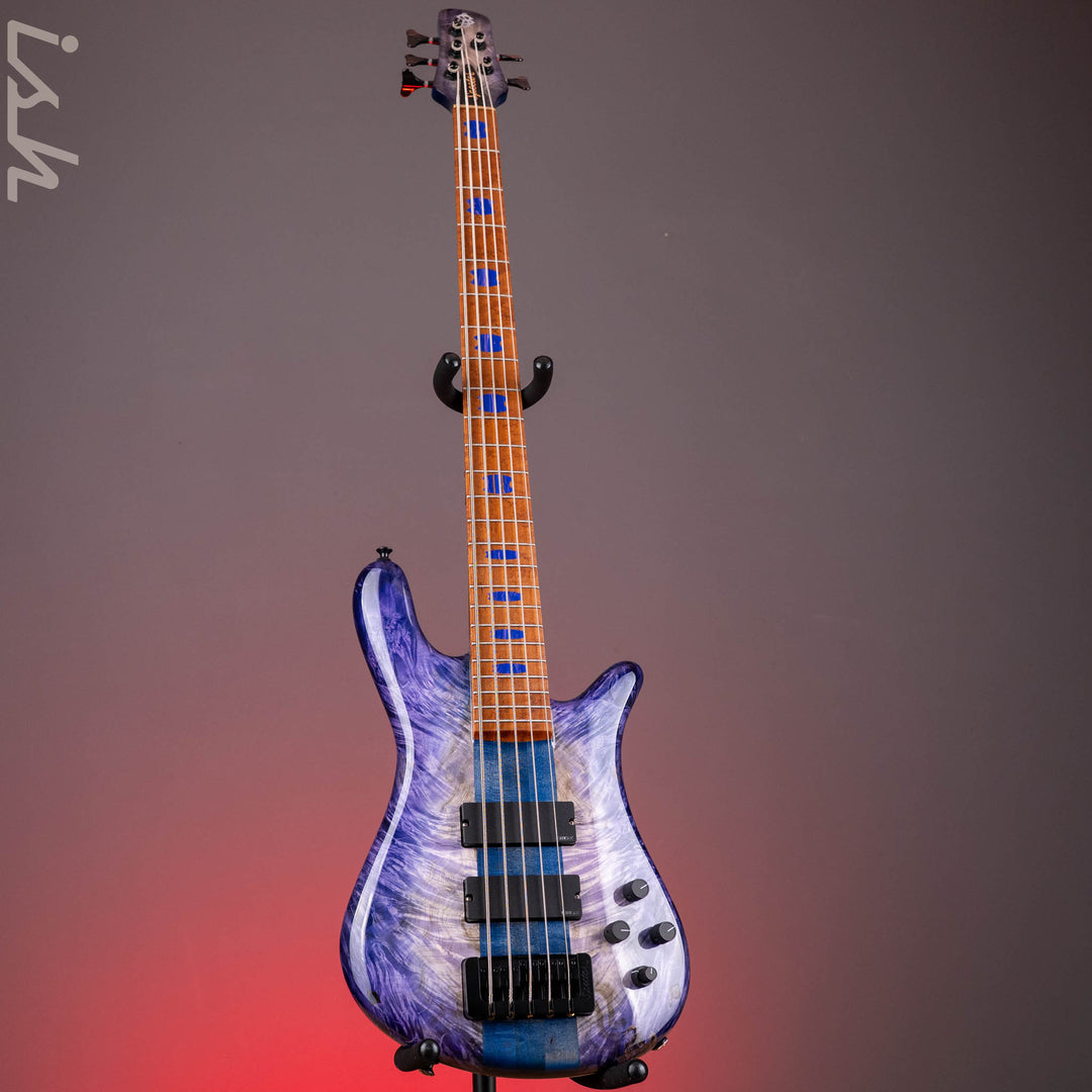 Spector USA Woodstock Era NS-5 Custom Purple Burst w/ Blue Back NAMM 2026