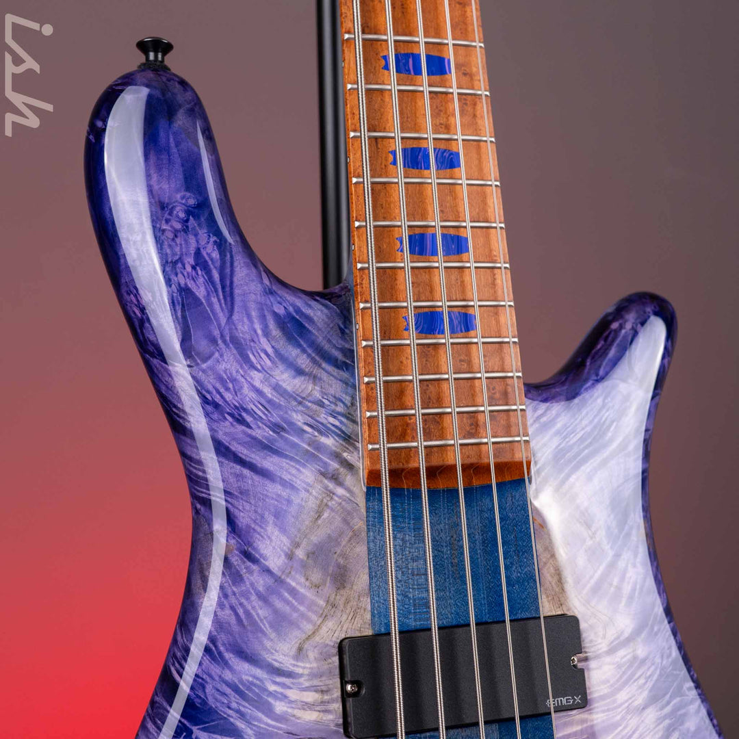 Spector USA Woodstock Era NS-5 Custom Purple Burst w/ Blue Back NAMM 2026