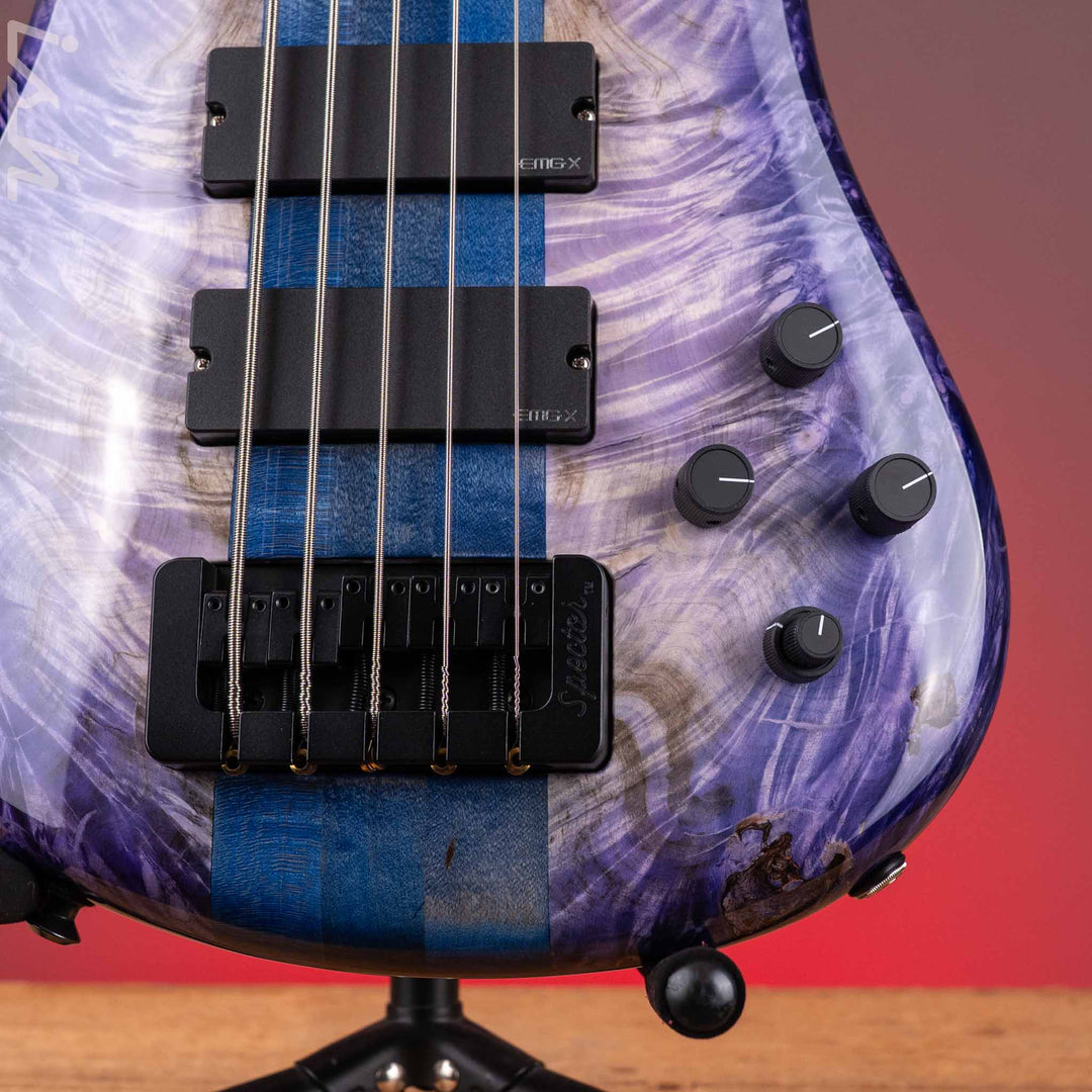 Spector USA Woodstock Era NS-5 Custom Purple Burst w/ Blue Back NAMM 2026