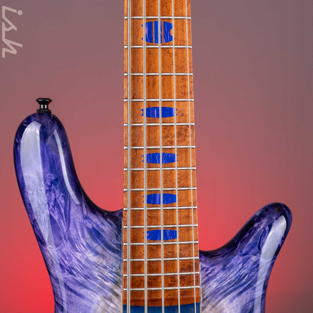 Spector USA Woodstock Era NS-5 Custom Purple Burst w/ Blue Back NAMM 2026