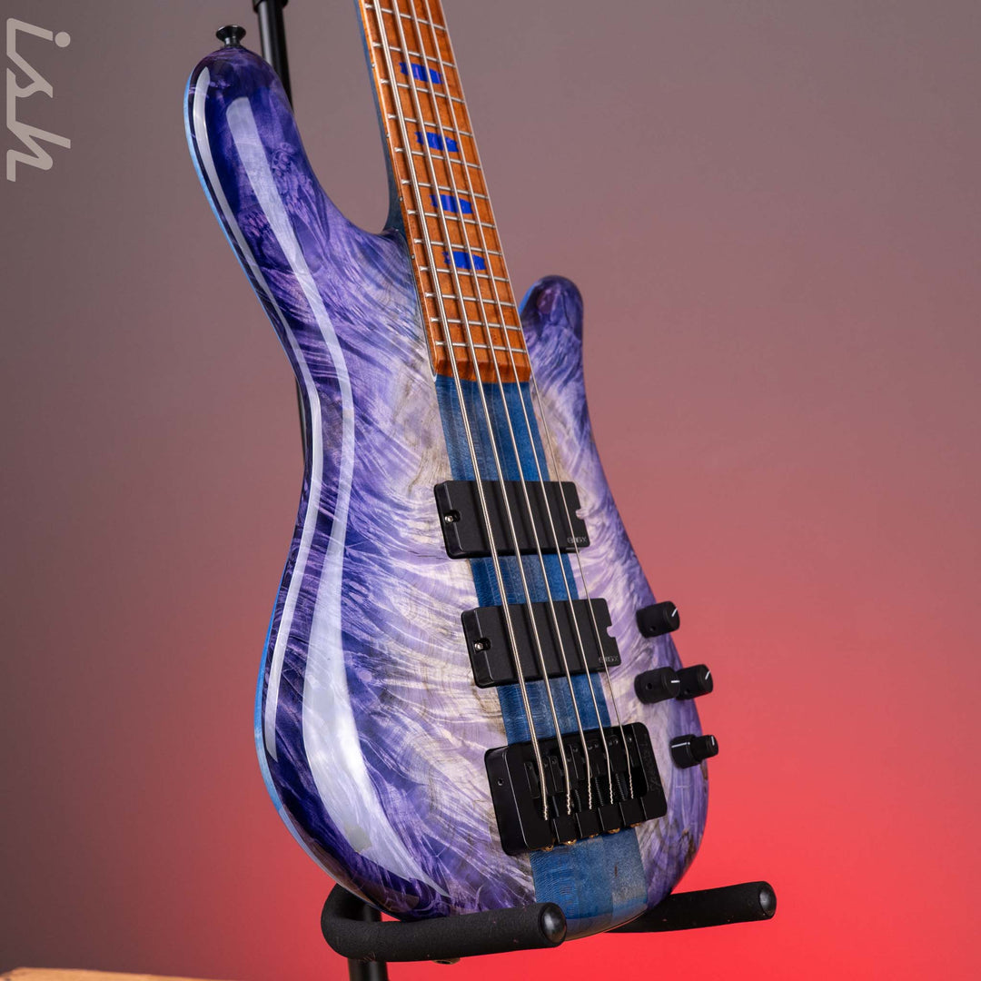 Spector USA Woodstock Era NS-5 Custom Purple Burst w/ Blue Back NAMM 2026