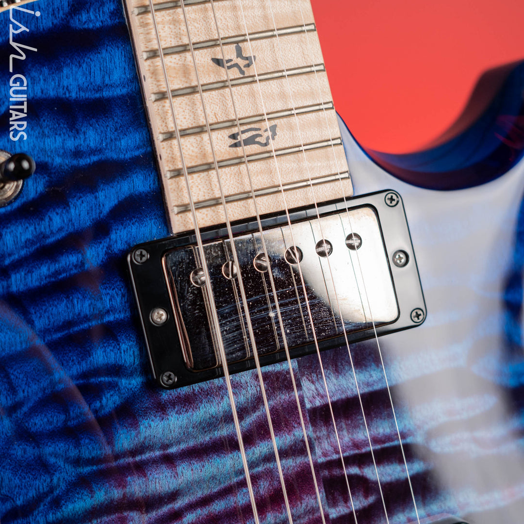 2022 PRS Tremonti Stoptail Wood Library Violet Blue Burst 10 Top Quilt