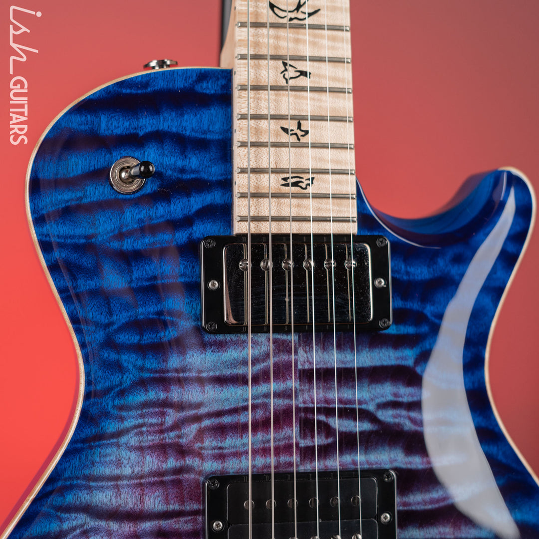 2022 PRS Tremonti Stoptail Wood Library Violet Blue Burst 10 Top Quilt