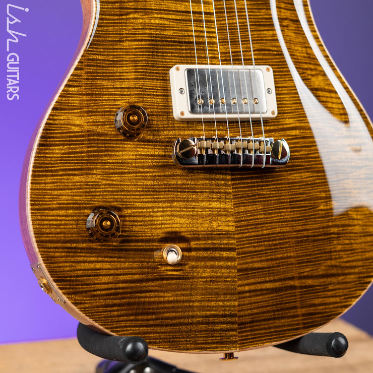 PRS McCarty Lefty Wood Library Yellow Tiger Artist Flame Maple Demo