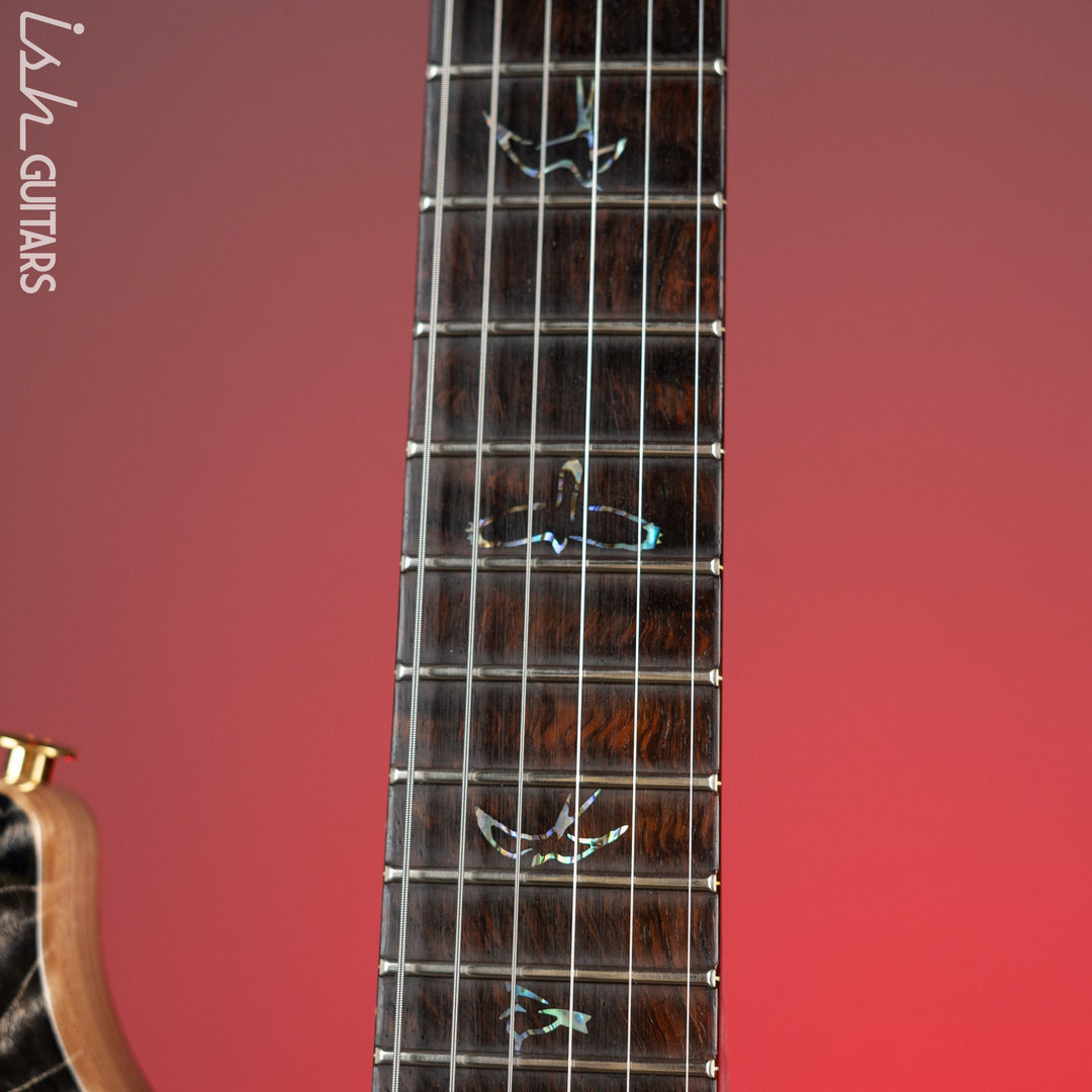 2022 PRS Wood Library Modern Eagle V 10 Top Quilt Charcoal Brazilian Rosewood